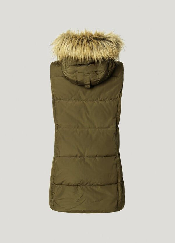 Woman long padded waistcoat