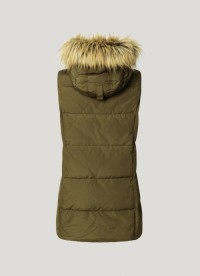 Woman long padded waistcoat