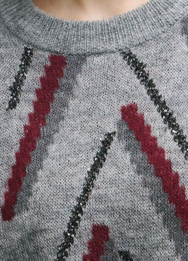 Woman crew neck knit jumper