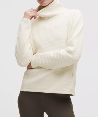 Woman Funnel-Neck Long-Sleeve Shirt