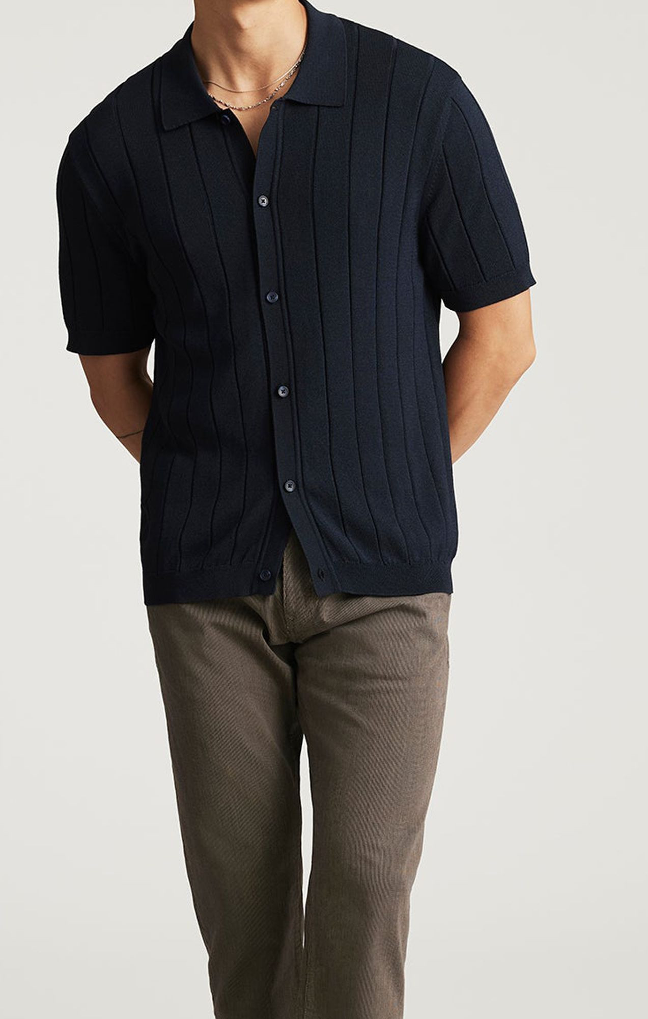 Man Short Sleeve Polo Sweater