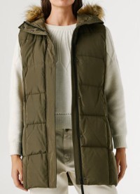 Woman long padded waistcoat