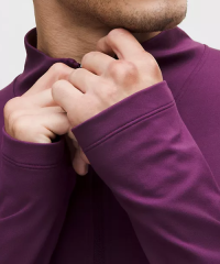 Man Fleece Half-Zip Long-Sleeve Shirt