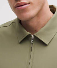 Oversized Zip-Neck Polo Shirt