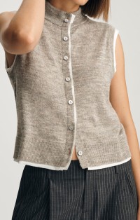 Woman Cardigan Sweater Vest