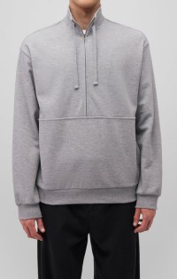 Man Quarter Zip Pocket Sweatshirt