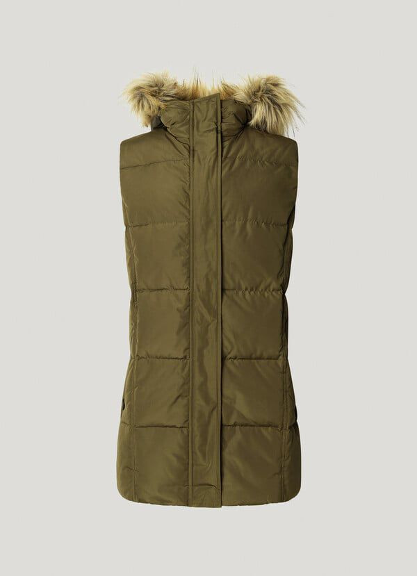 Woman long padded waistcoat