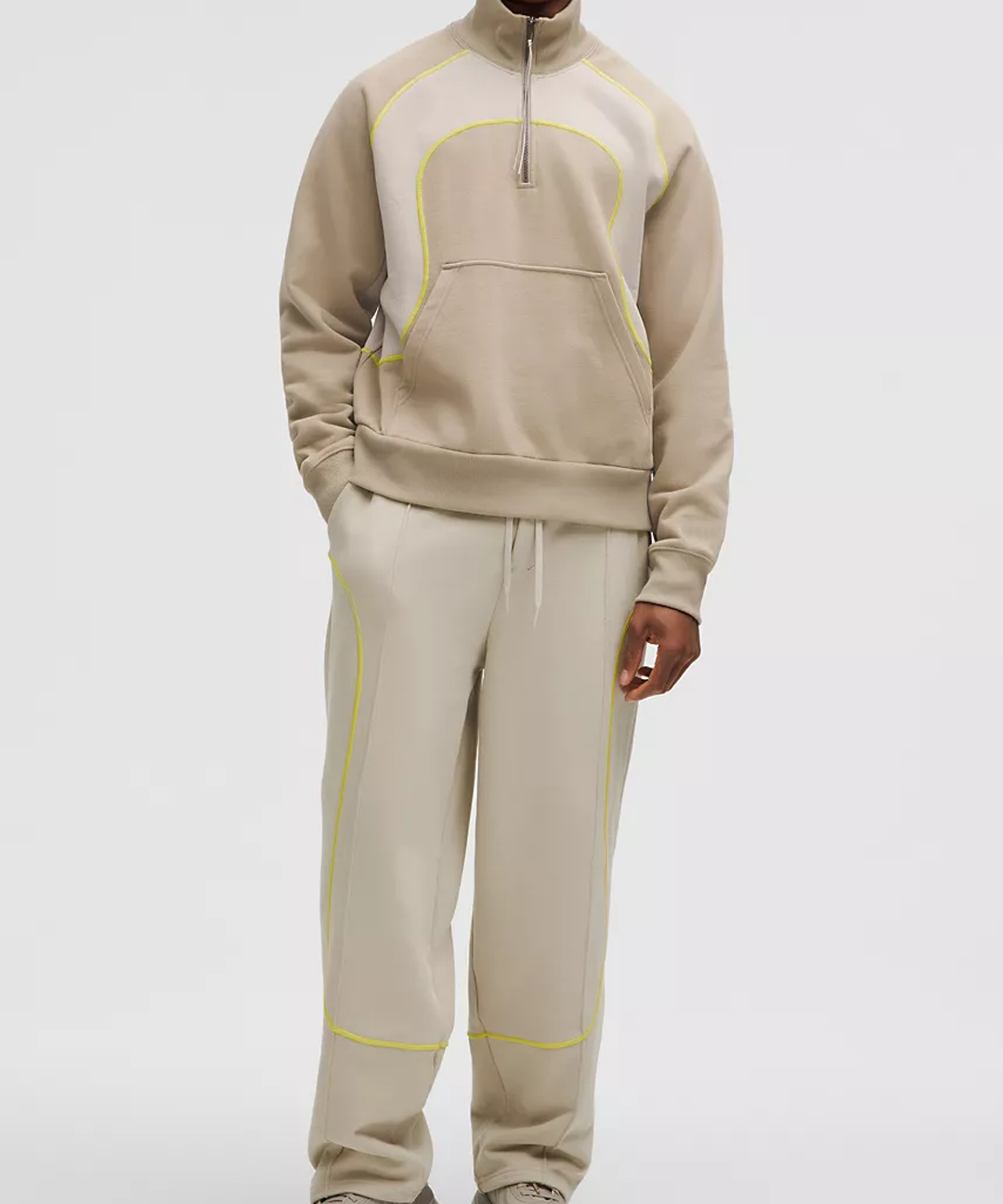 Cotton French Terry Fabric Half Zip