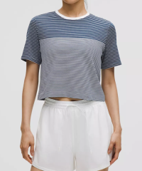 Mariner Stripe Cropped T-Shirt woman